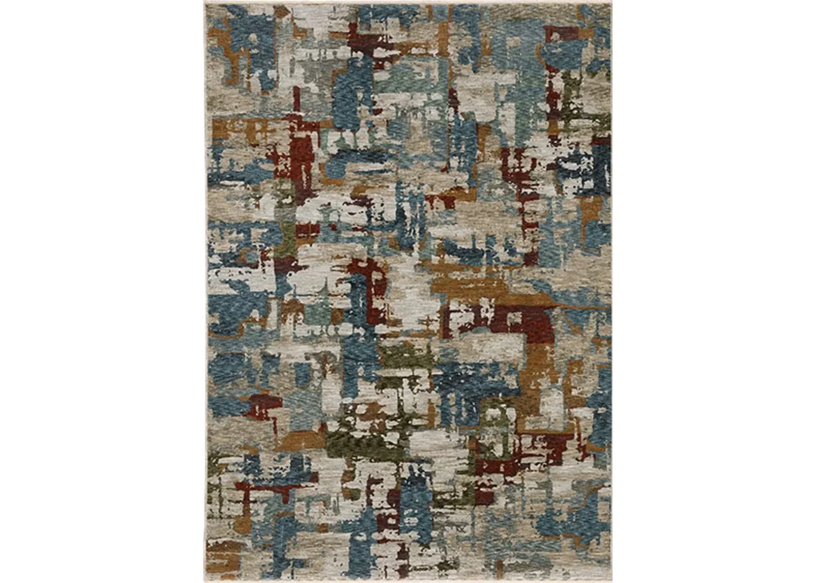 Hayden 8 x 11 Contemporary Beige Multicolor Area Rug