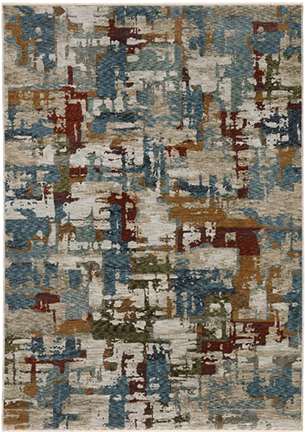 Hayden 8 x 11 Contemporary Beige Multicolor Area Rug