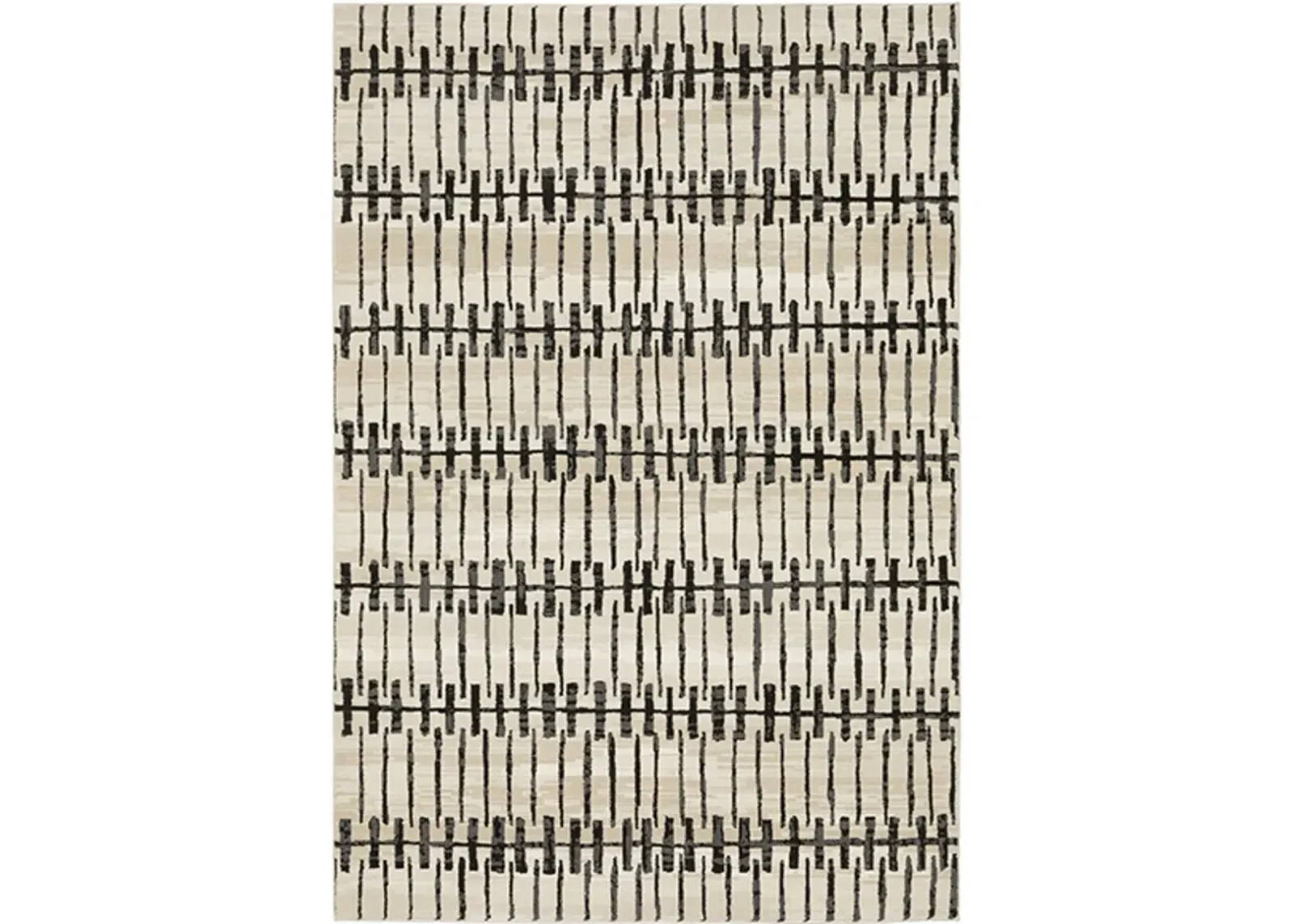 Raylan 5 x 8 Abstract Ivory Black Area Rug