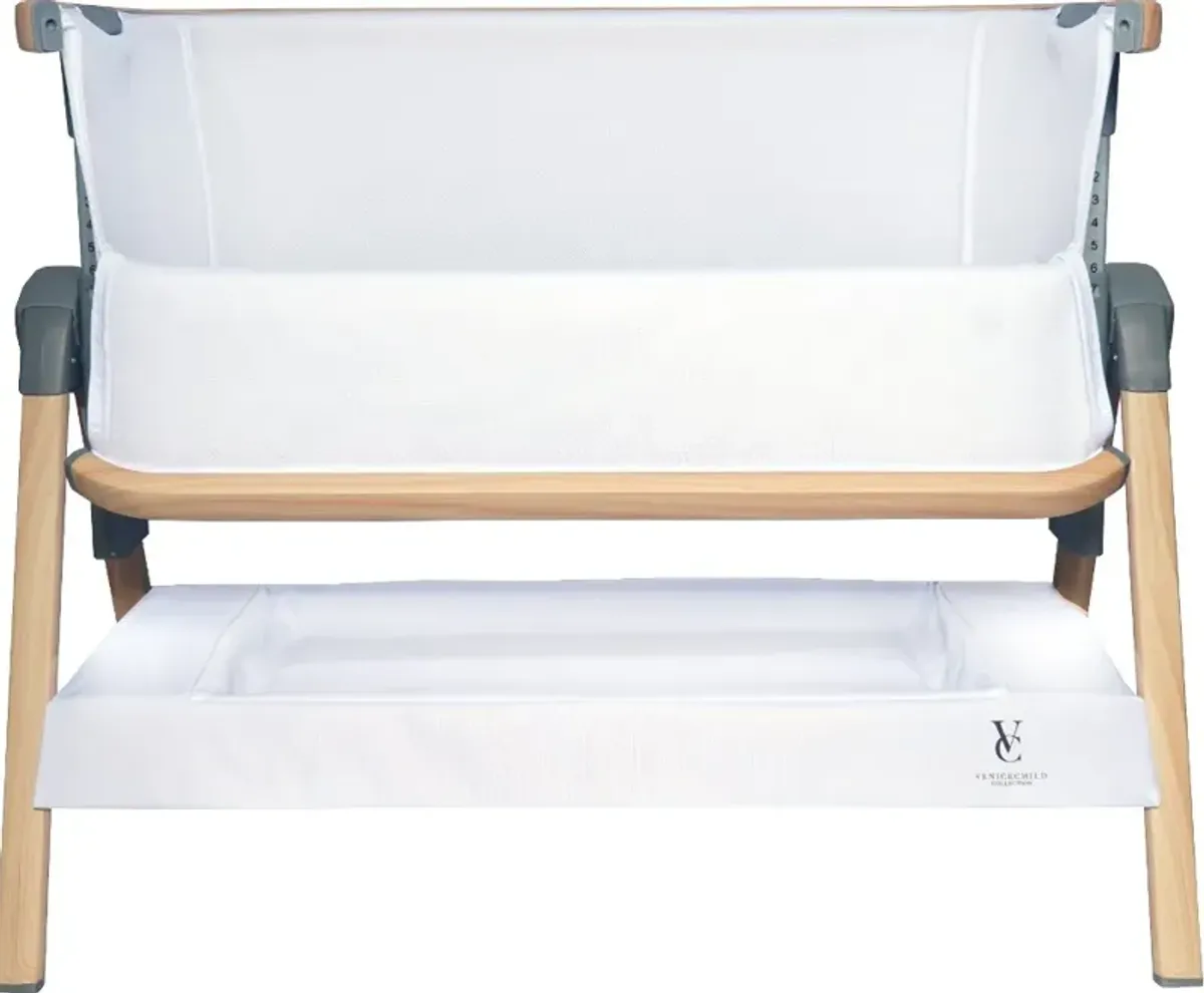 Venice Child California Dreaming White Wood Bedside Bassinet