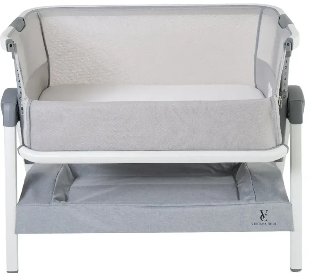 Venice Child California Dreaming Gray Bedside Bassinet