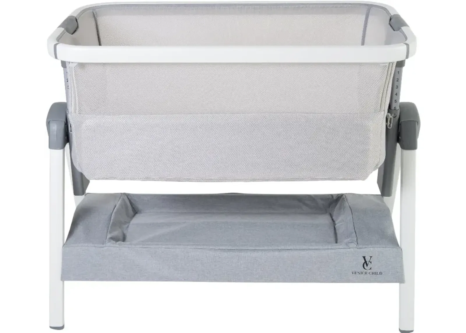 Venice Child California Dreaming Gray Bedside Bassinet