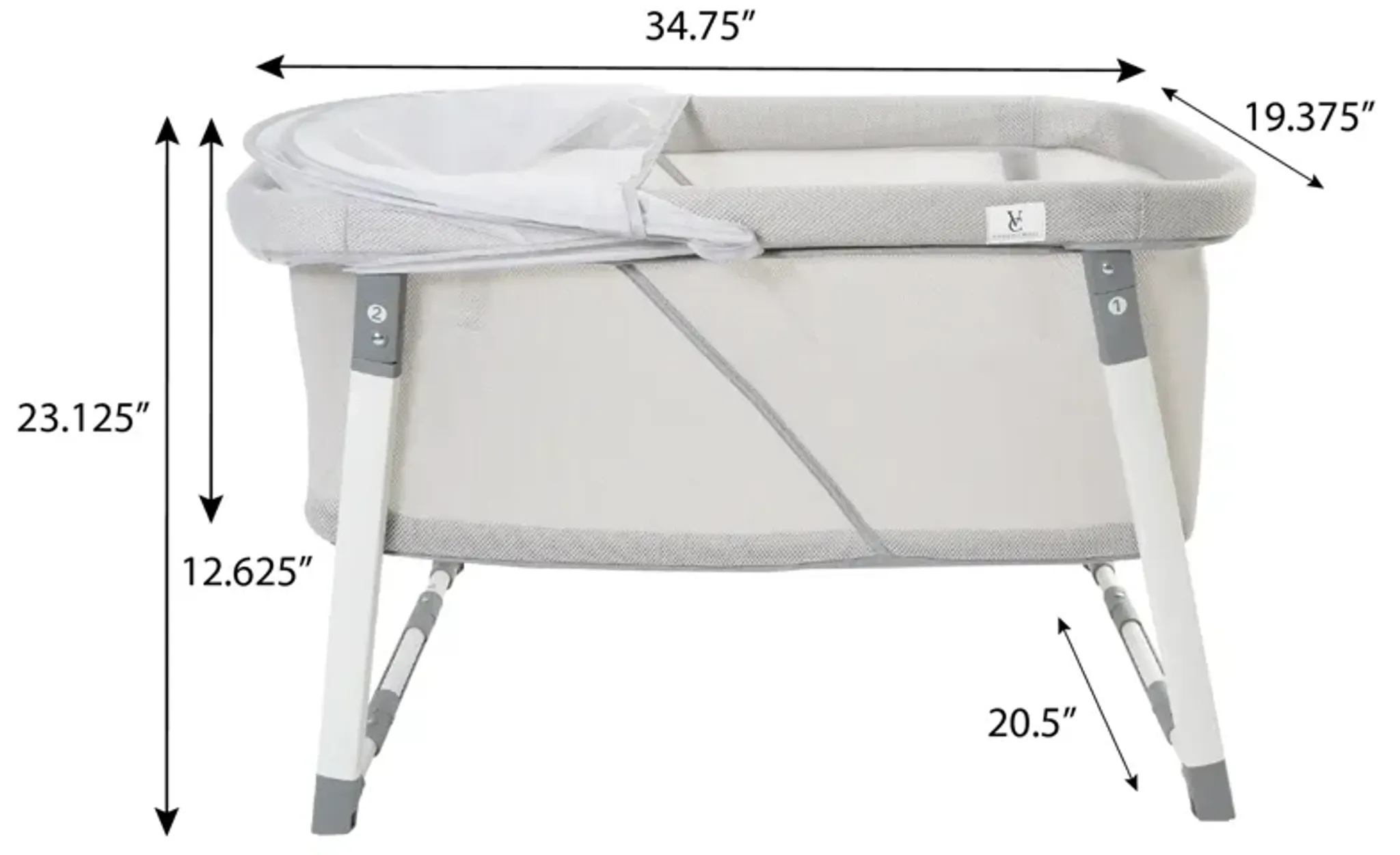 Venice Child Malibu Dreams Gray Rocking Mini Bassinet Rc Willey ...