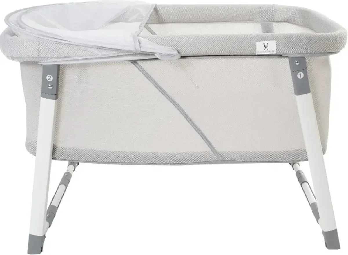 Venice Child Malibu Dreams Gray Rocking Mini Bassinet