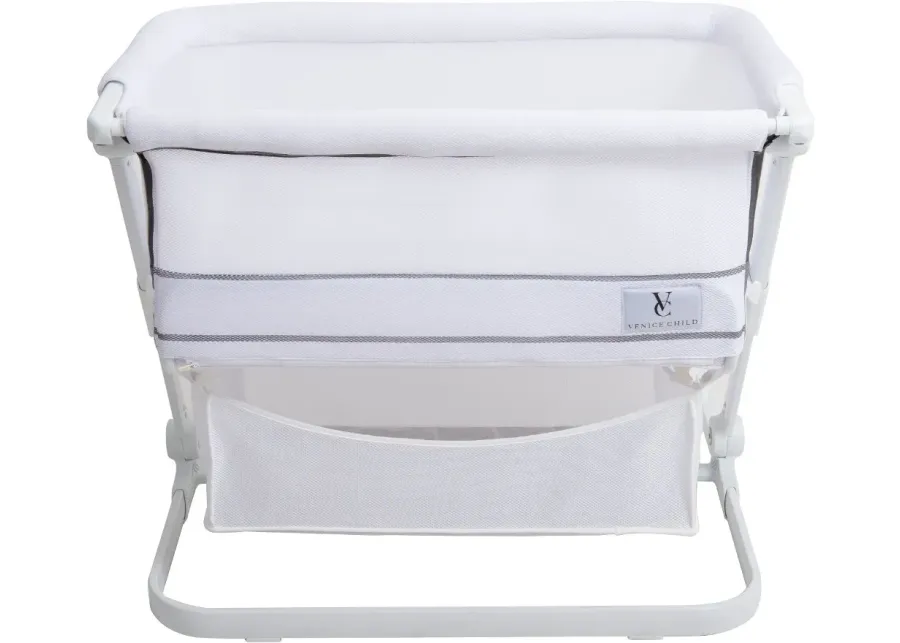 Venice Child Sunset Dreaming White Bedside Bassinet