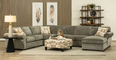 Orion Brown 4 Piece Sectional