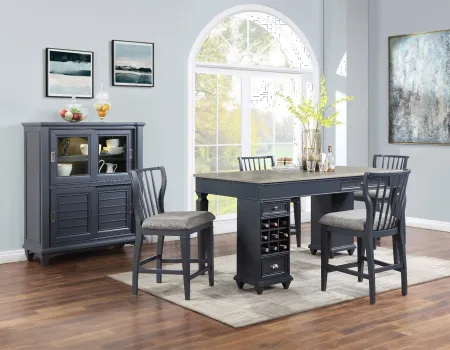 Vista Azul Graphite Gray Counter Height Dining Table