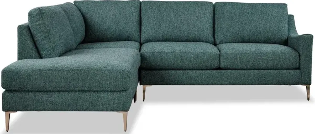 Design Lab Mostny Teal 3 Piece Sectional