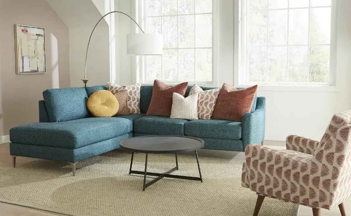 Design Lab Mostny Teal 3 Piece Sectional