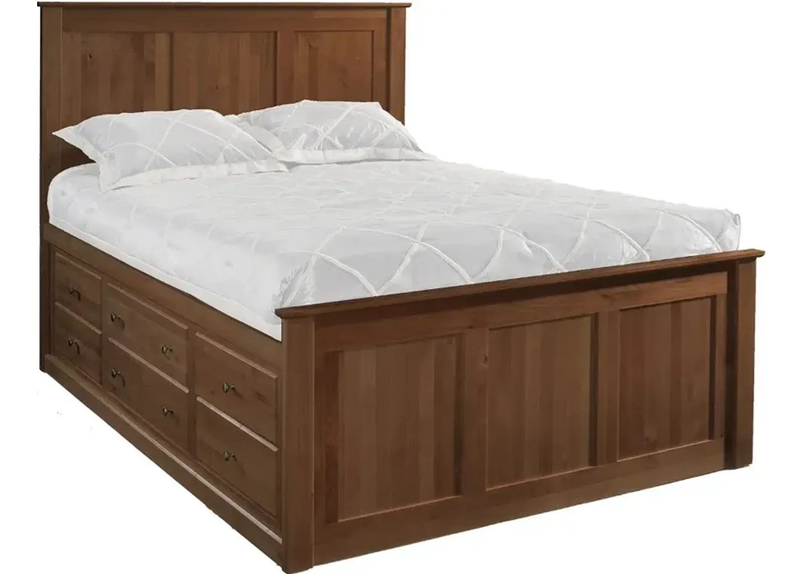 Shaker Brown Queen Storage Bed