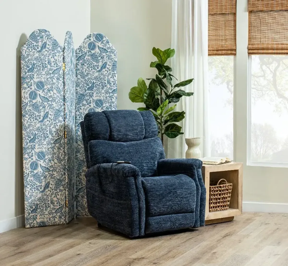 Hawthorn Navy Blue Power Rocker Recliner