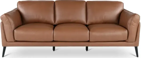 Paris Brown Leather Sofa