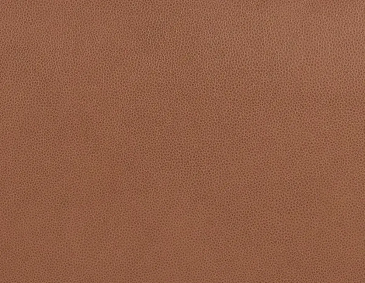 Paris Brown Leather Ottoman