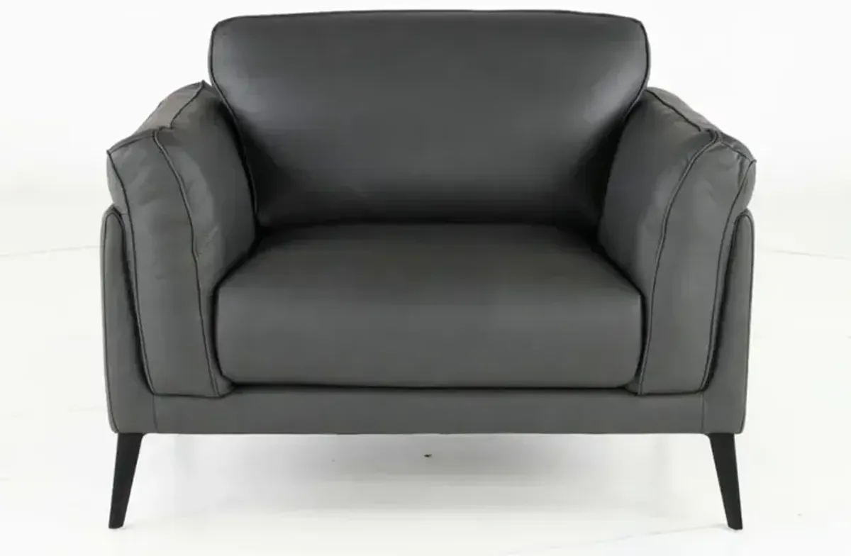 Paris Gray Leather Chair