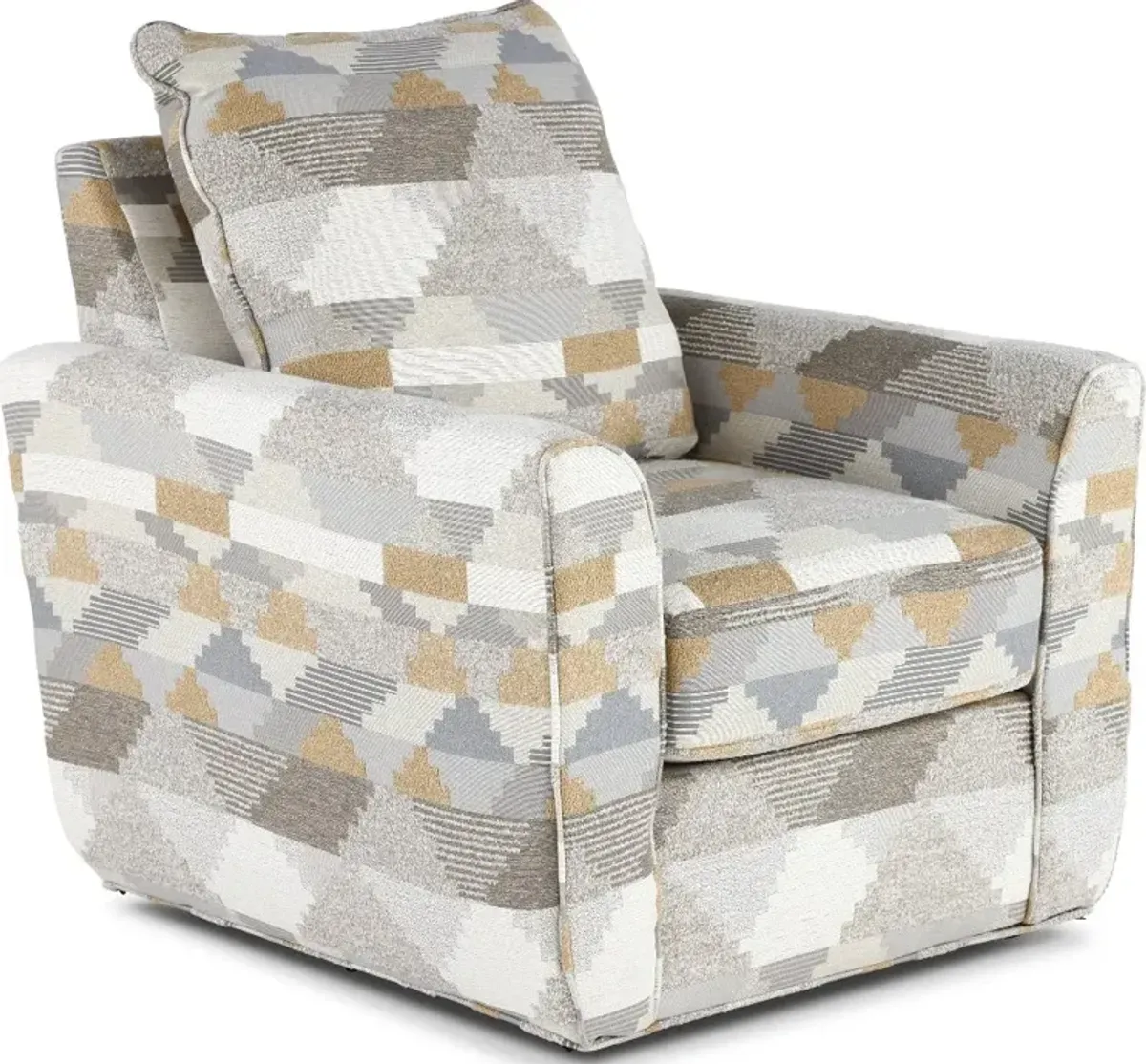 Dodge Gray Pattern Swivel Chair