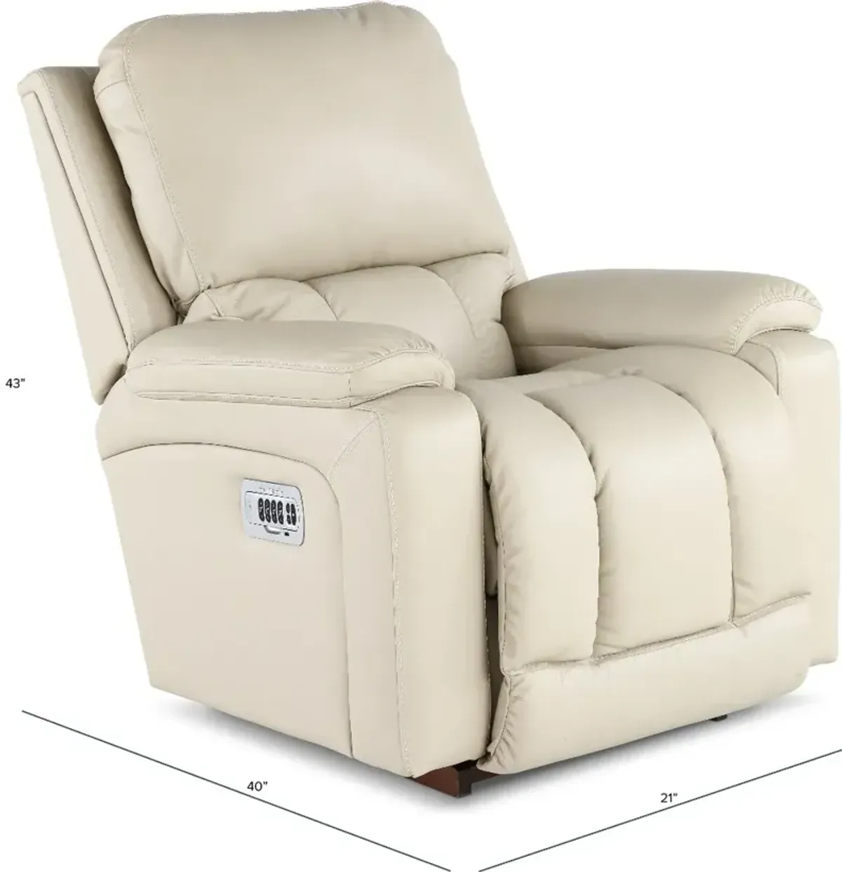 Greyson Ice Power Rocker Recliner with Headrest and Lumbar