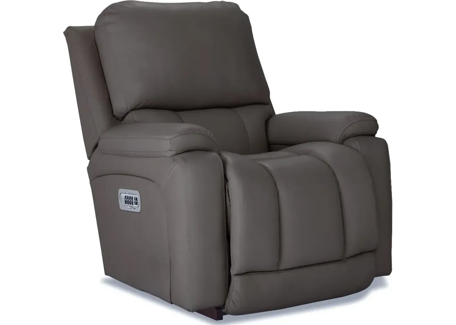 Greyson Blue Gray Power Rocker Recliner with Headrest and Lumbar