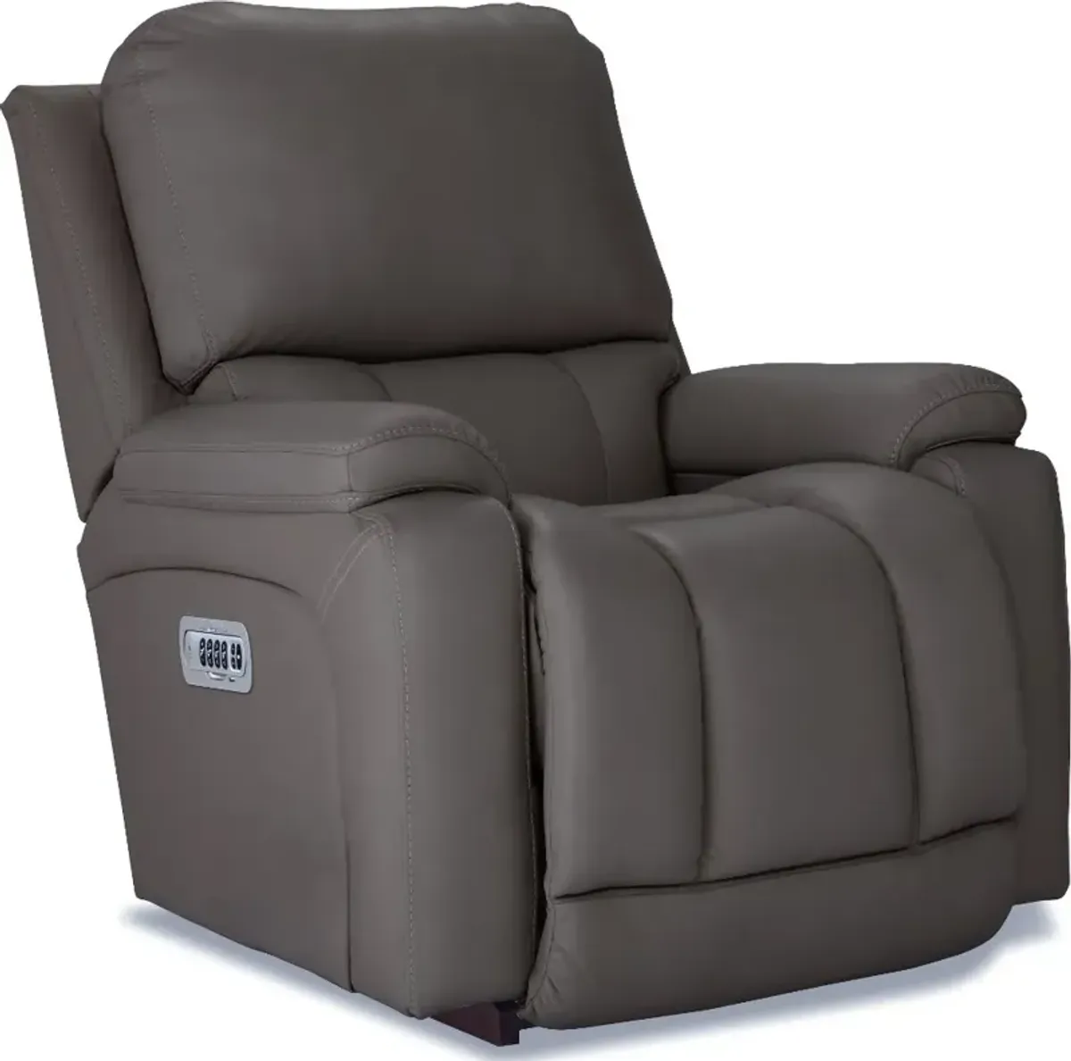 Greyson Blue-Gray Power Rocker Recliner with Headrest and Lumbar