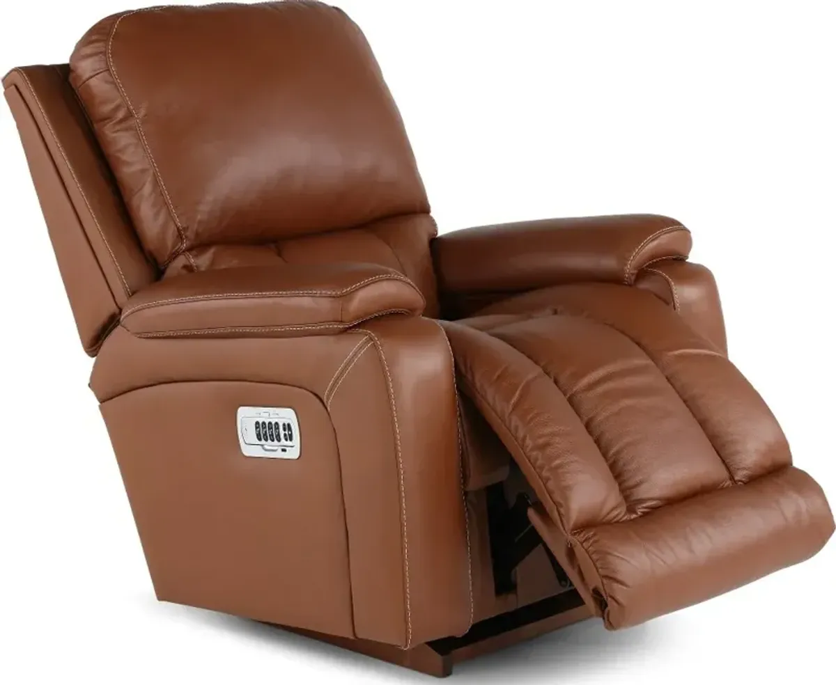 Greyson Caramel Power Rocker Recliner with Headrest and Lumbar