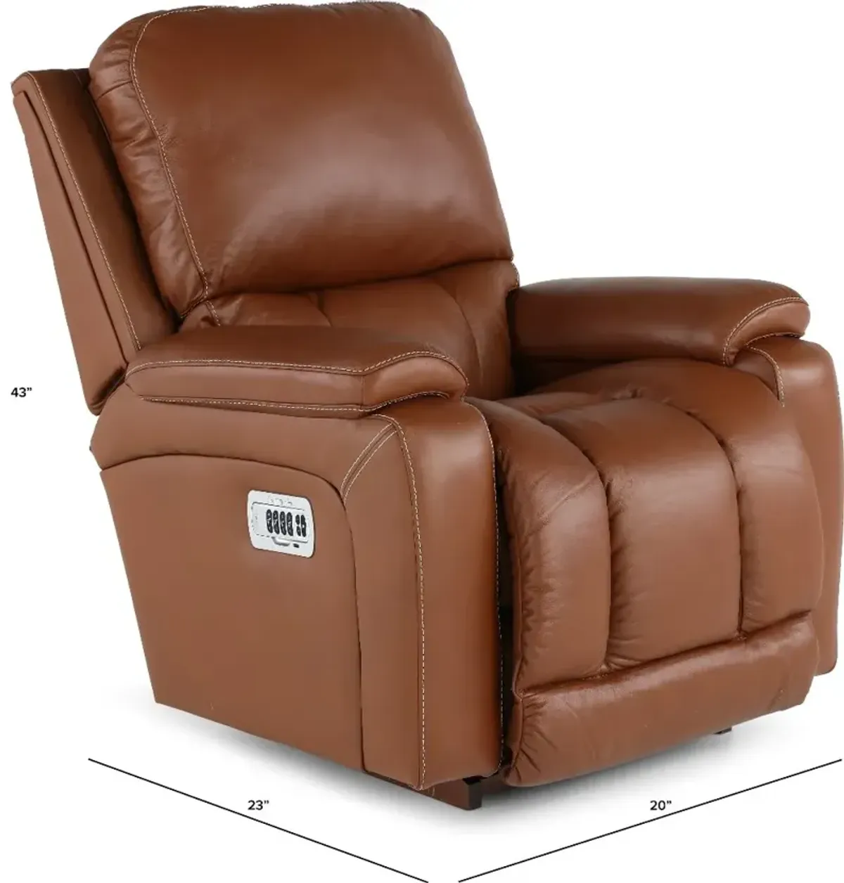 Greyson Caramel Power Rocker Recliner with Headrest and Lumbar