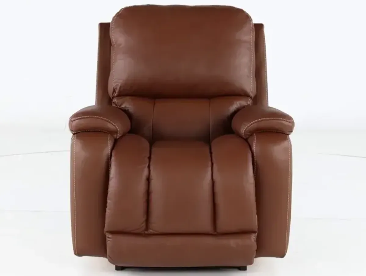 Greyson Caramel Power Rocker Recliner with Headrest and Lumbar