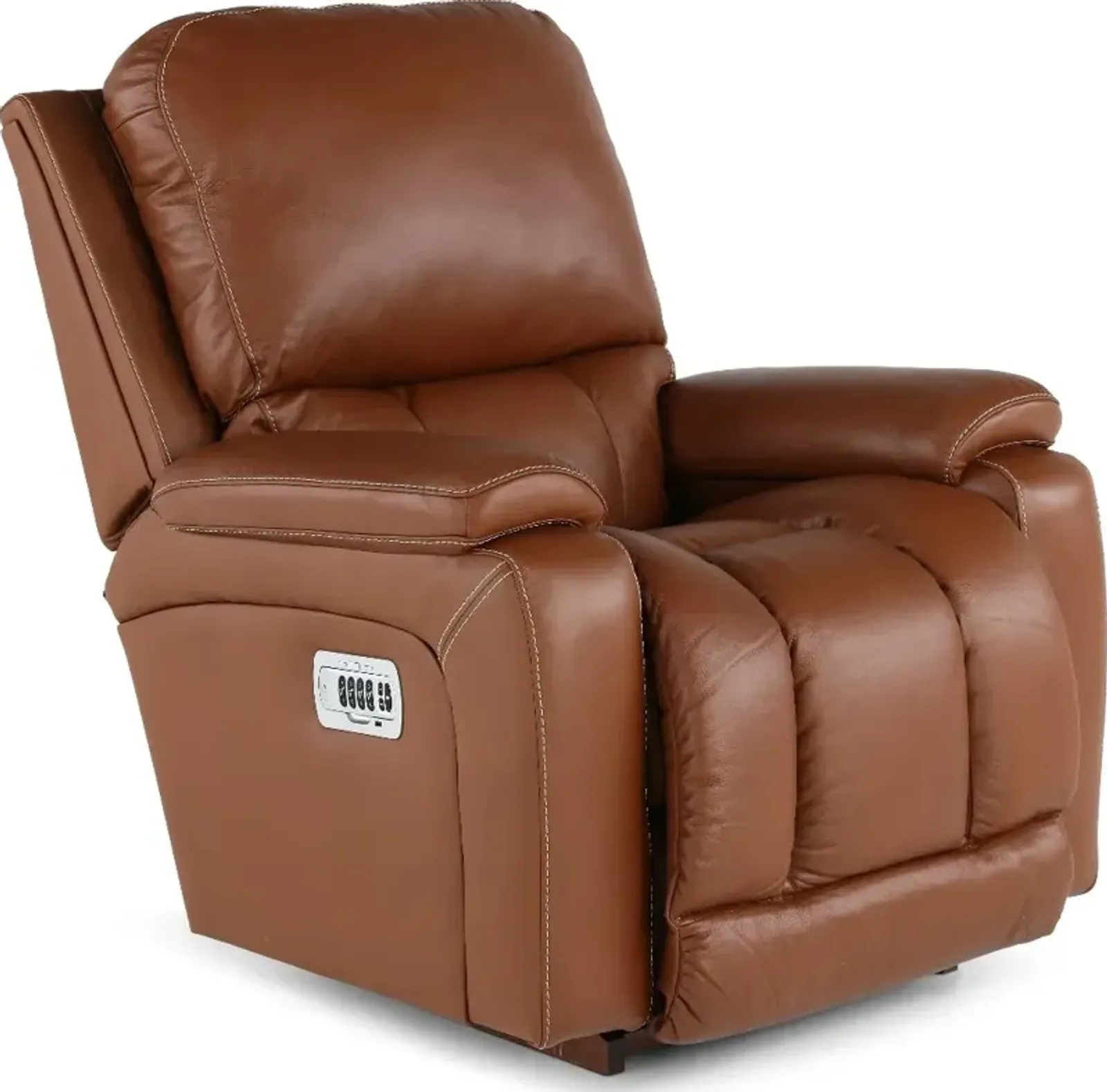 Greyson Caramel Power Rocker Recliner with Headrest and Lumbar