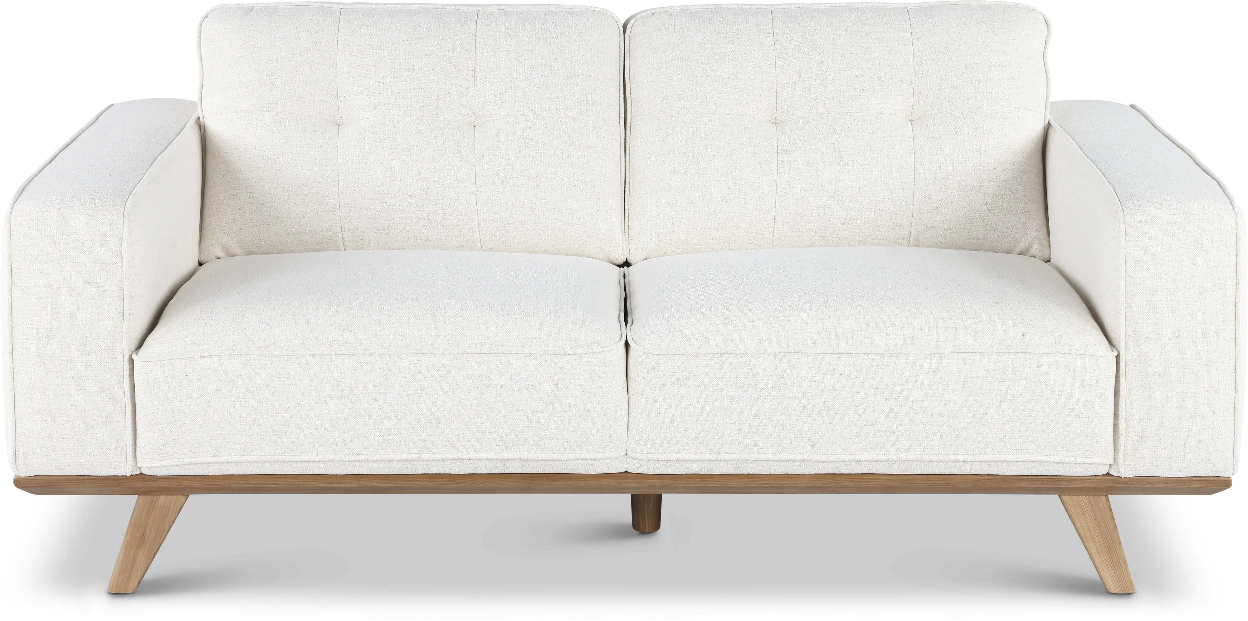 Nomad White Loveseat with Crypton Home Fabric