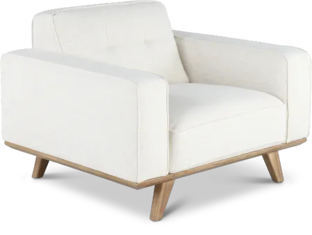 Nomad White Chair with Crypton Home Fabric
