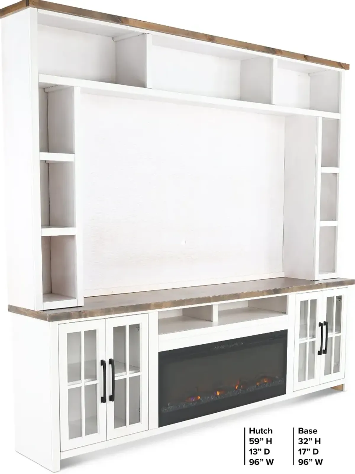 Hampton White Fireplace Entertainment Center