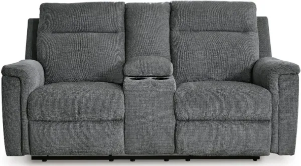 Barnsana Dark Gray Power Reclining Loveseat