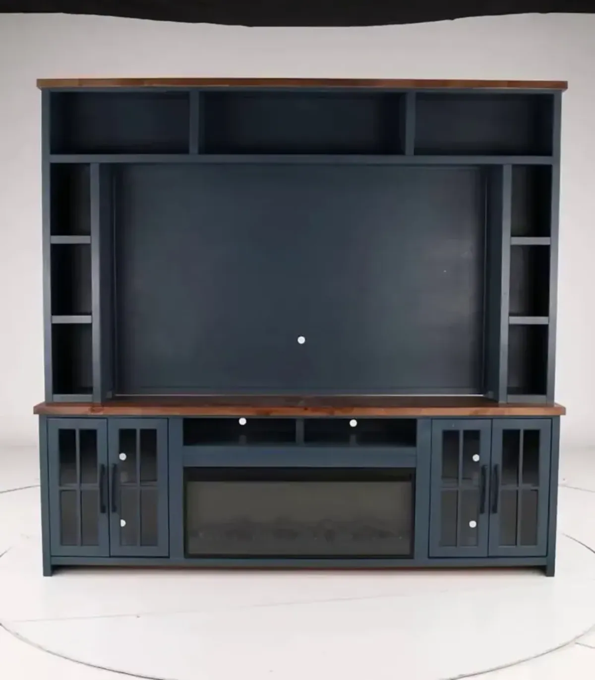 Nantucket Blue Fireplace Entertainment Center