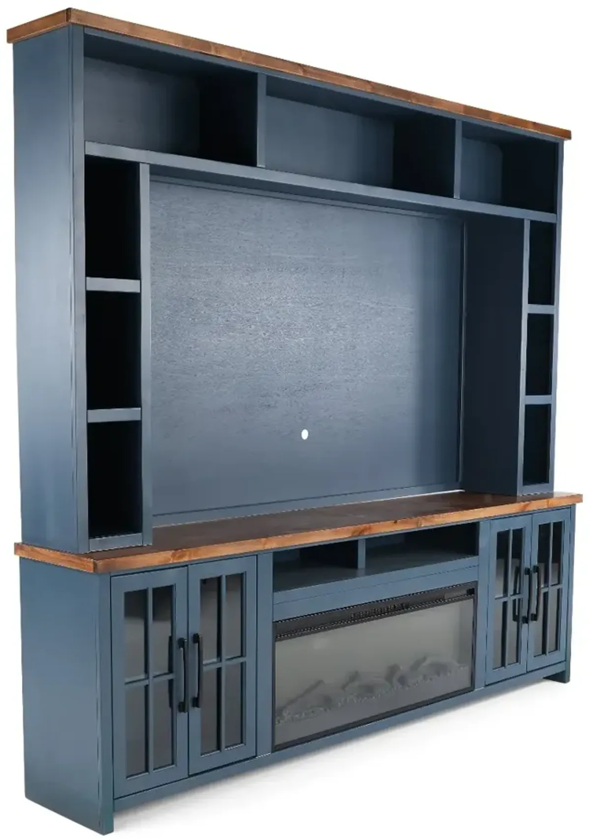 Nantucket Blue Fireplace Entertainment Center