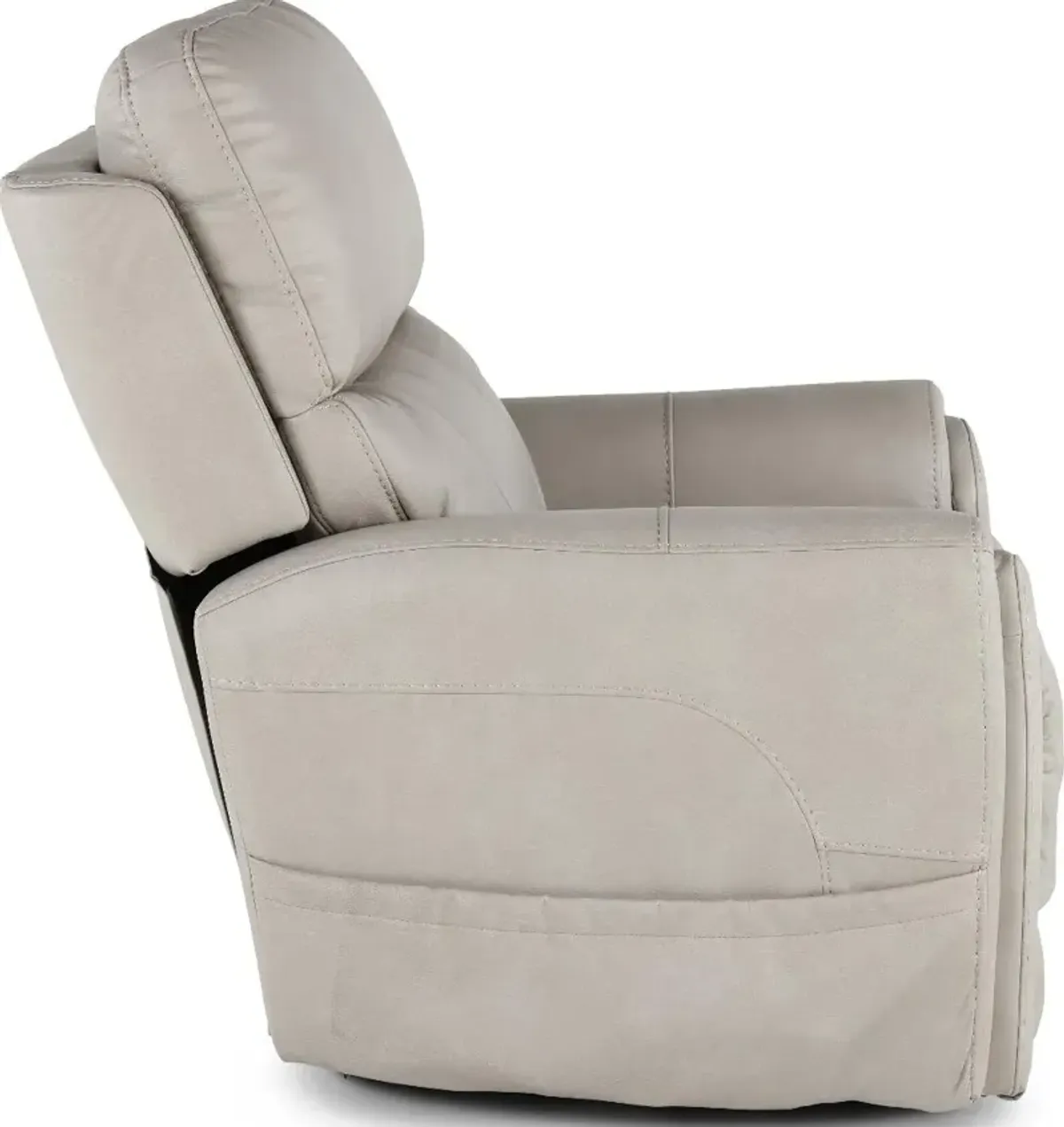 Damon Dove Gray Power Recliner with Heat and Massage