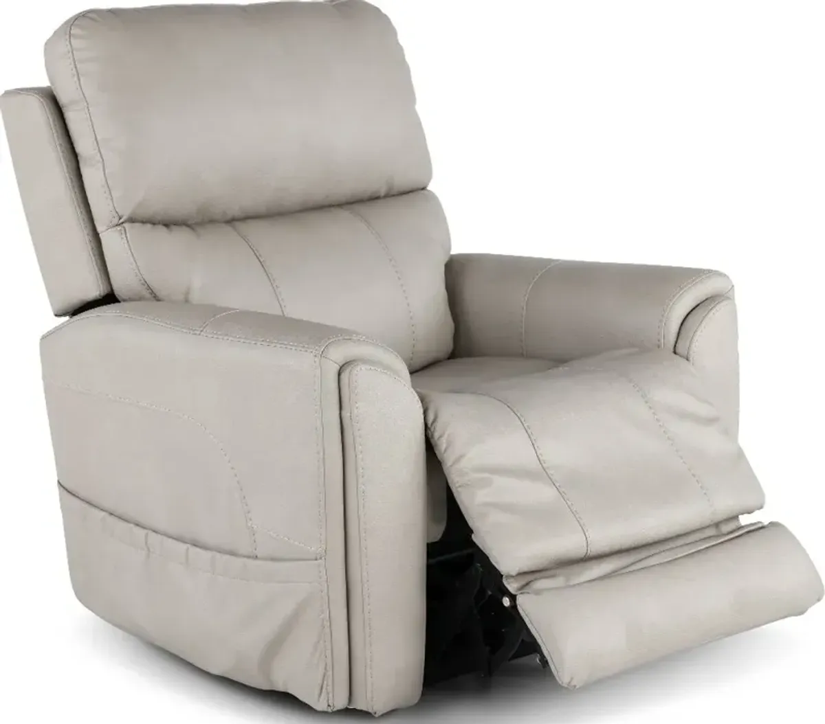 Damon Dove Gray Power Recliner with Massage