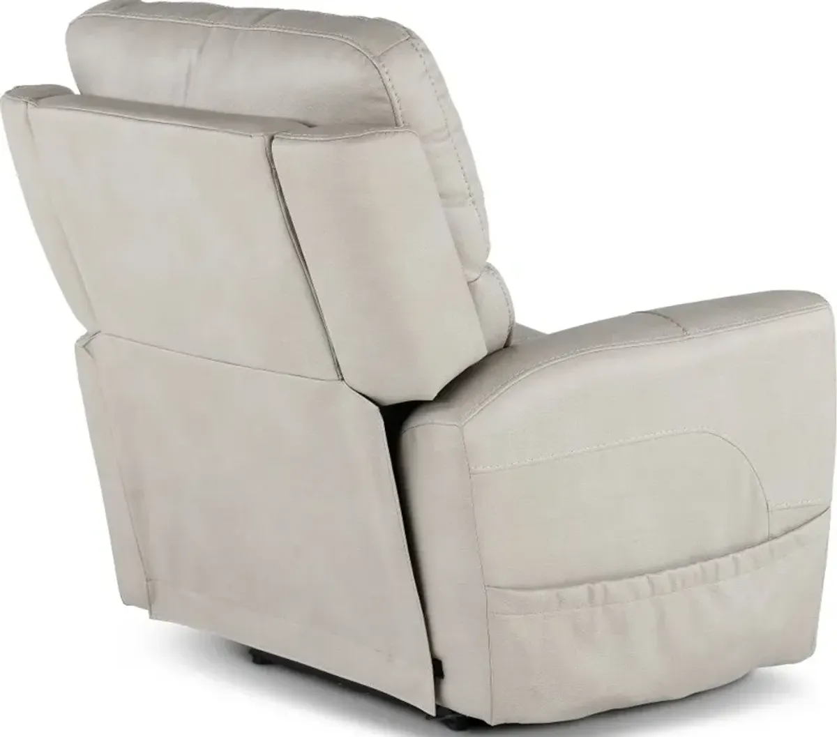 Damon Dove Gray Power Recliner with Massage