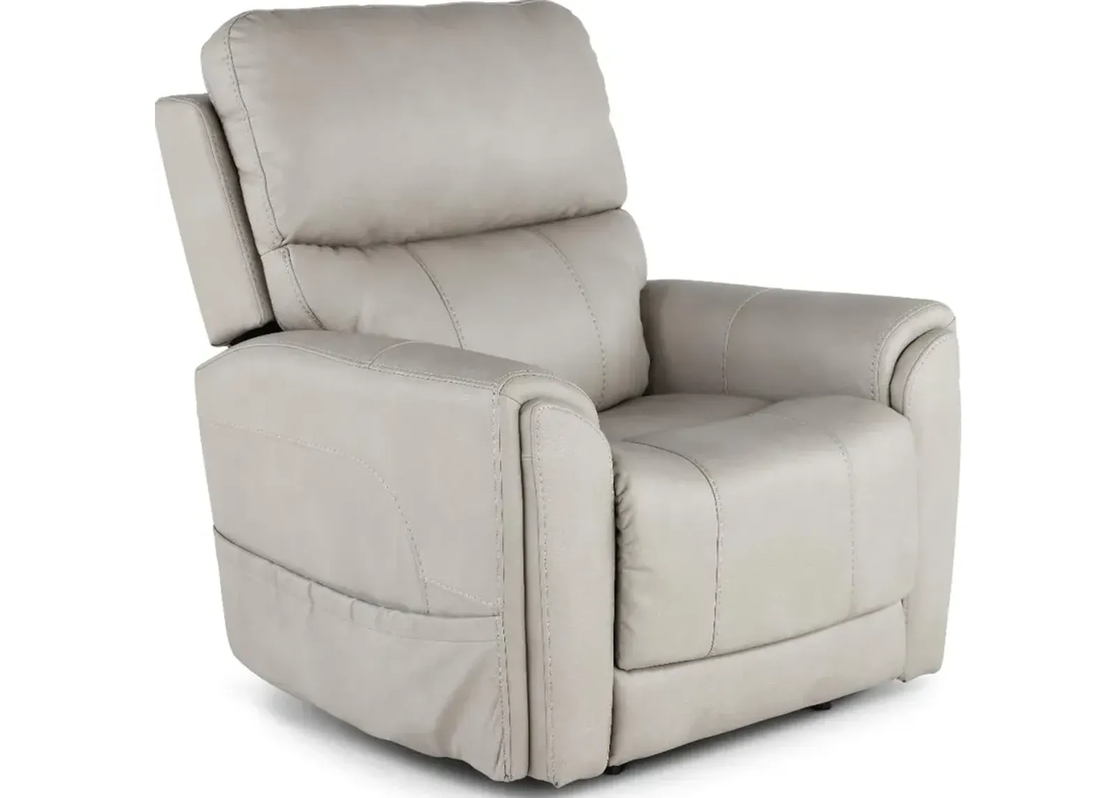 Damon Dove Gray Power Recliner with Heat and Massage