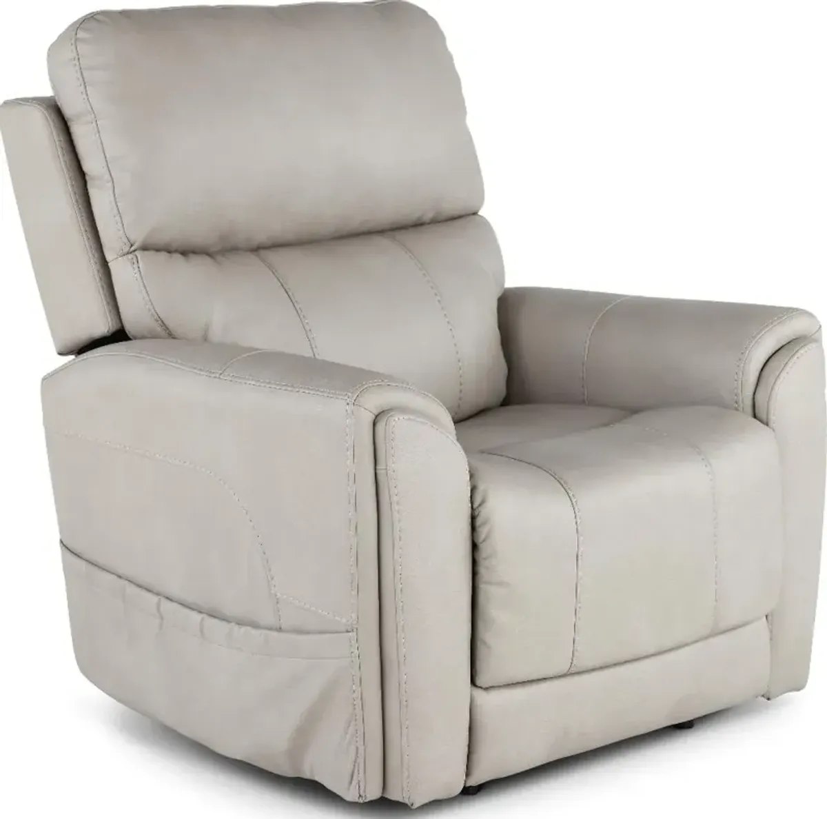 Damon Dove Gray Power Recliner with Heat and Massage