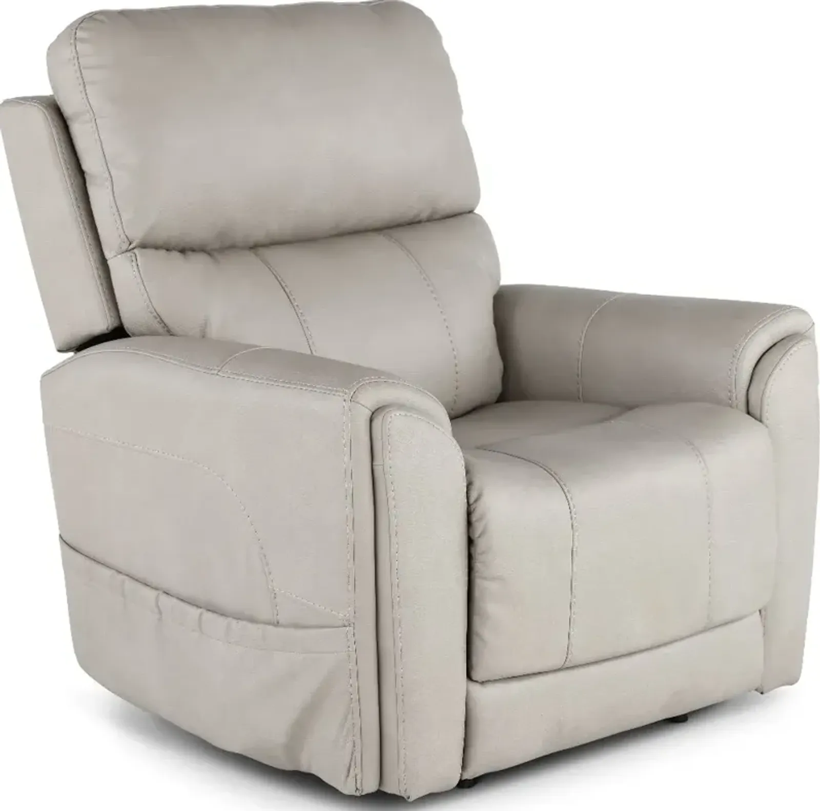 Damon Dove Gray Power Recliner with Massage