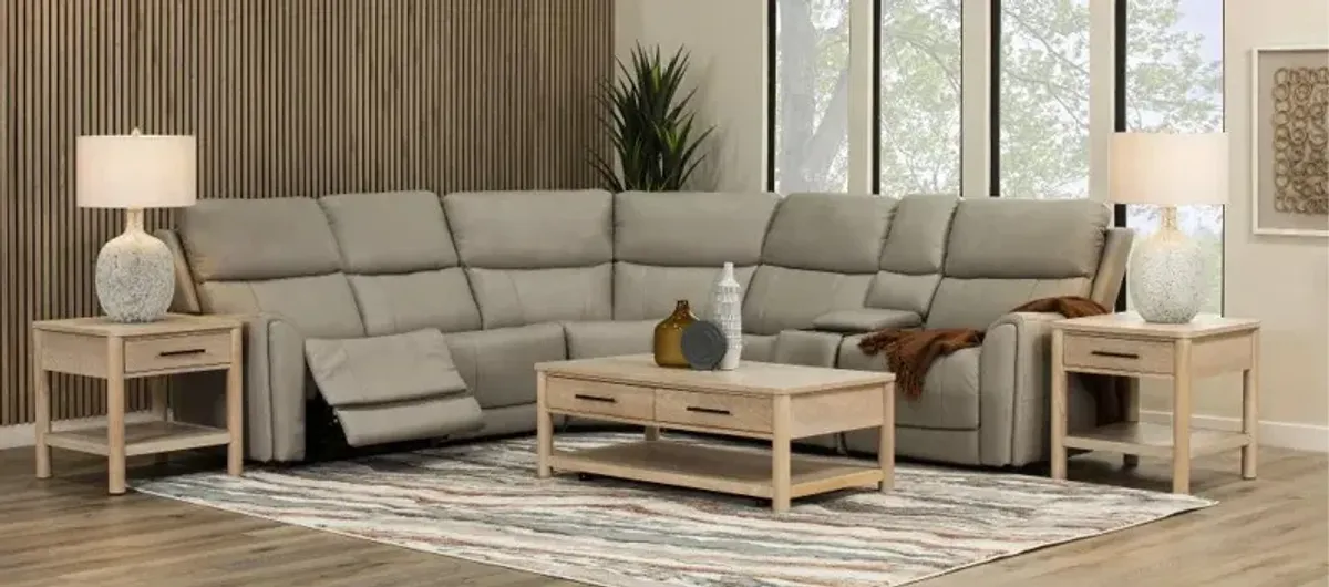 Damon Capriccio Dove 6-Piece Power Reclining Sectional with...