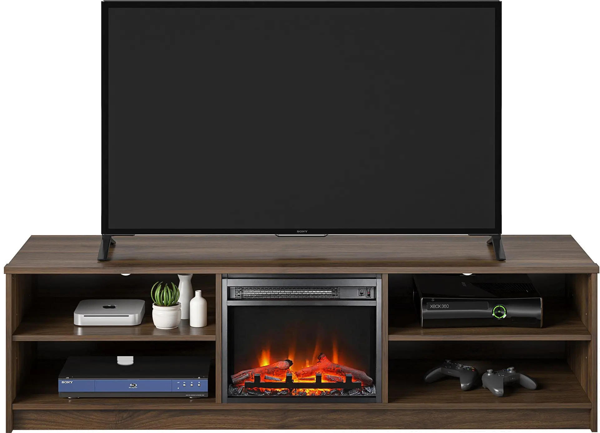 Noble Brown 67" Fireplace TV Stand