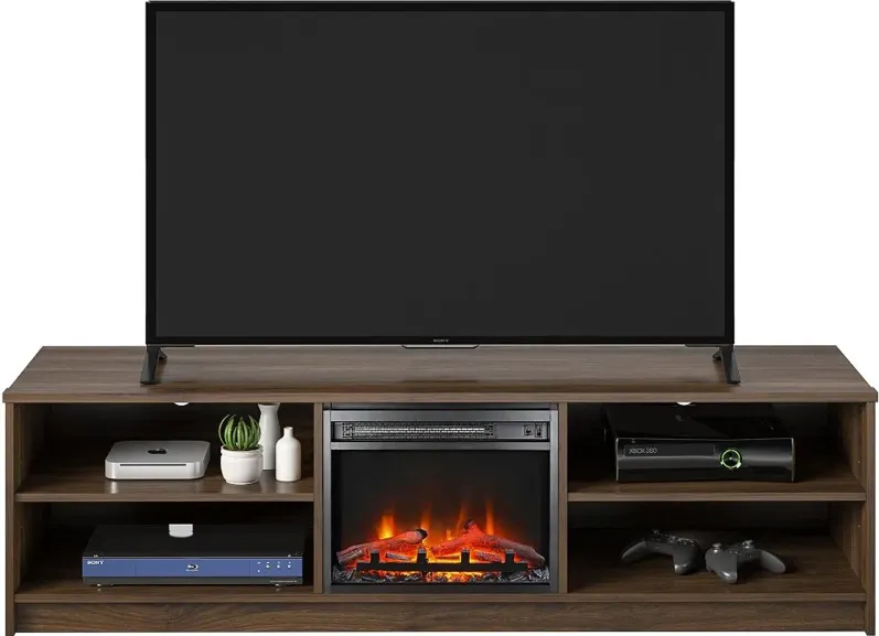 Noble Brown 67" Fireplace TV Stand