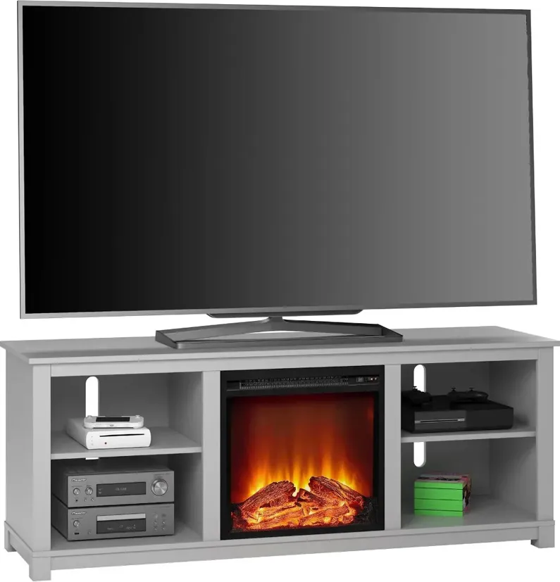 Edgewood Gray 58" Fireplace TV Stand