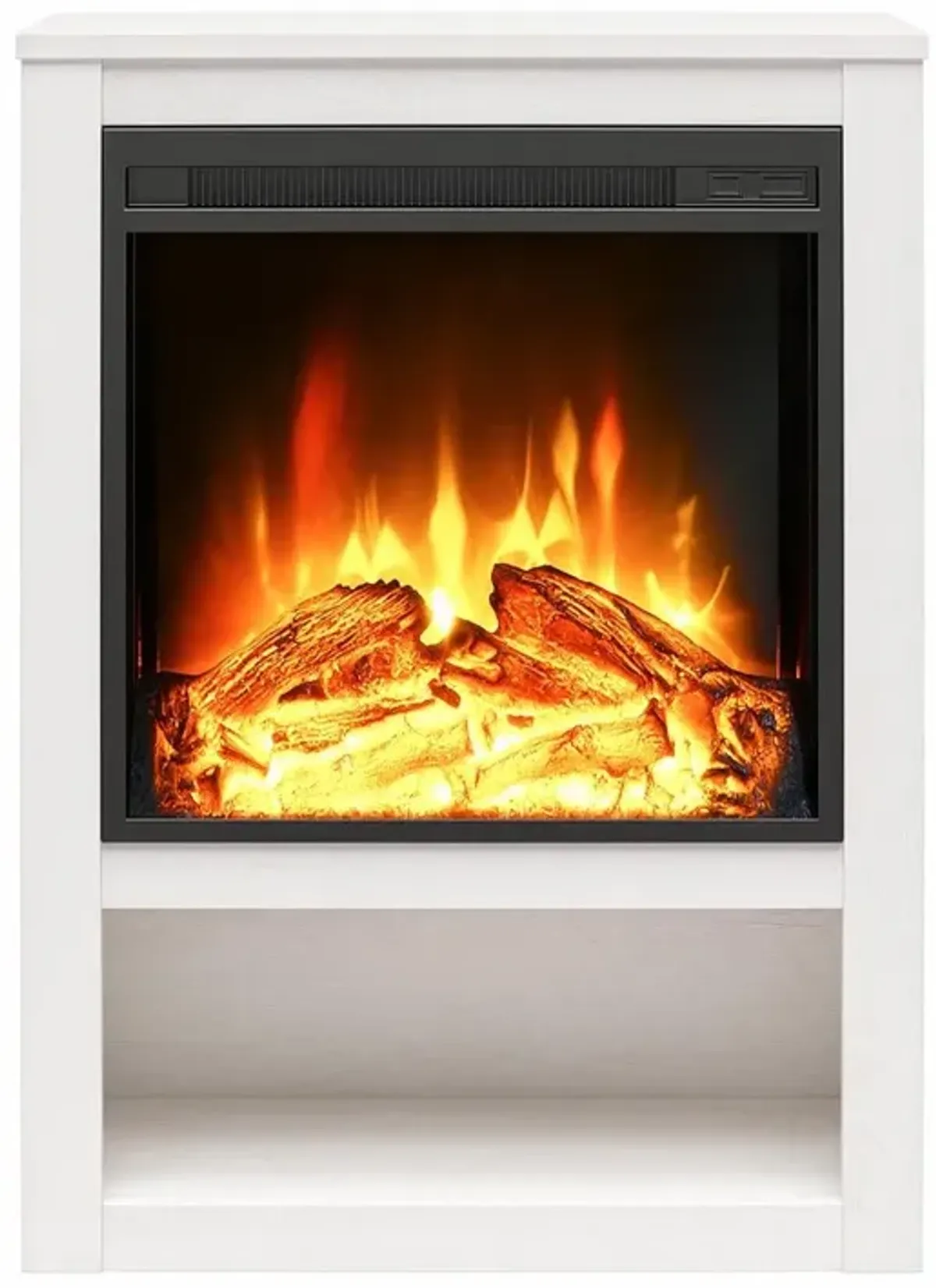 Clermont White Electric Fireplace