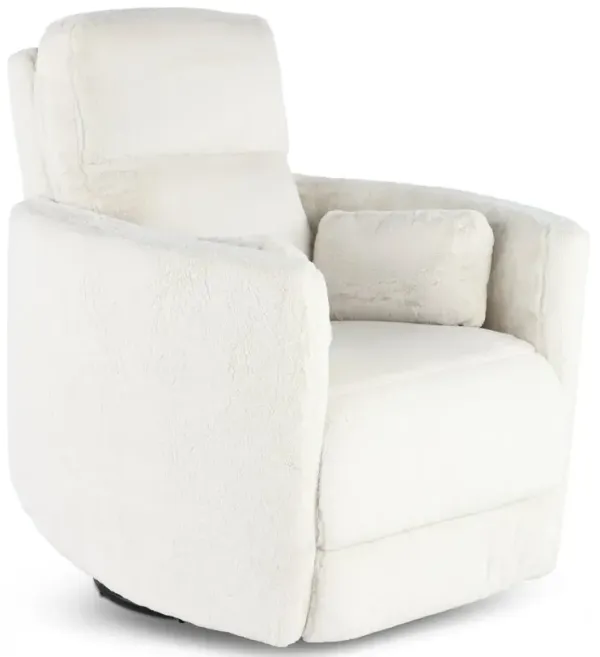 Amelia White Swivel Recliner