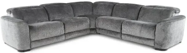 Waves Graphite 5 Piece Power Reclining Sectional