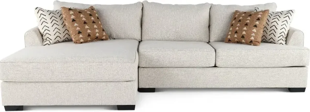 Dahlia Stone Gray 2 Piece Sectional