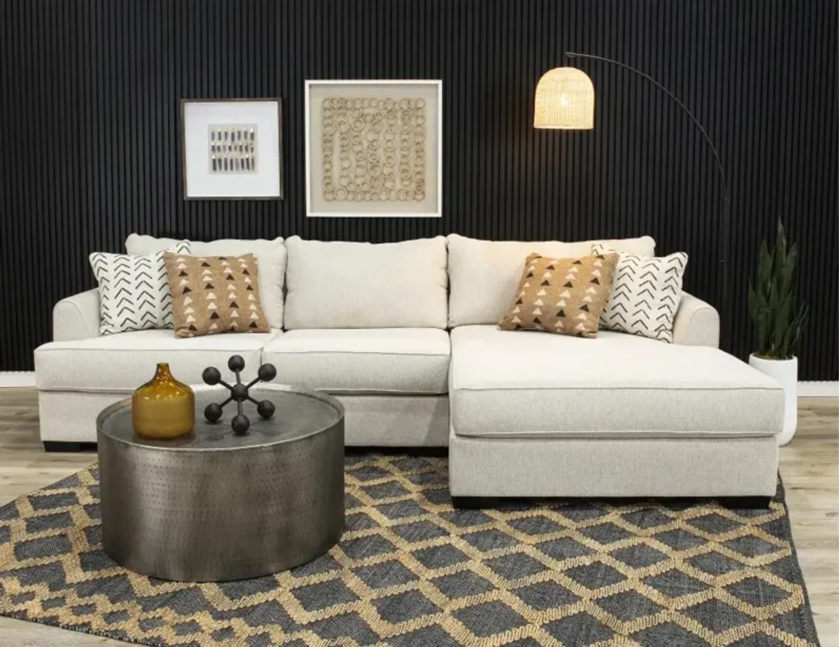 Dahlia Stone Gray 2 Piece Sectional