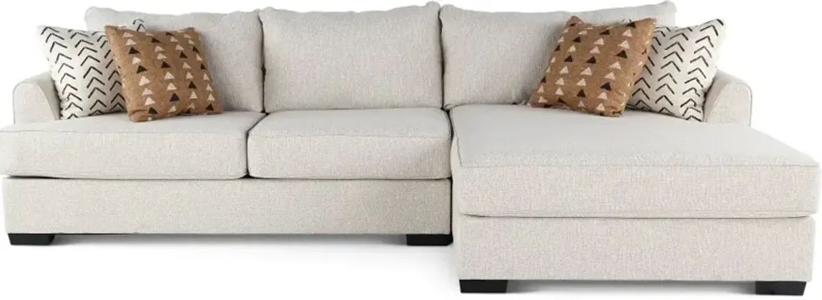 Dahlia Stone Gray 2 Piece Sectional