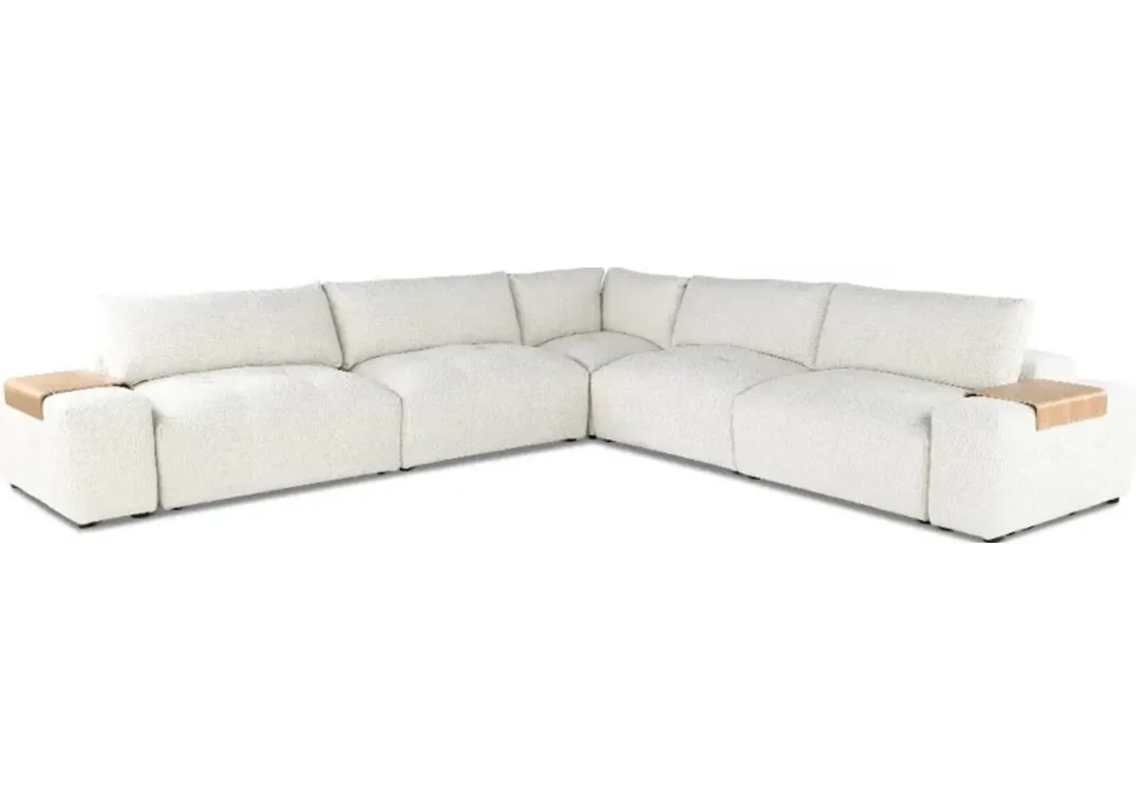 Preston Pearl White Modular 7 Piece Sectional