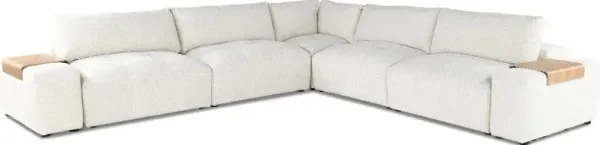 Preston Pearl White Modular 7 Piece Sectional